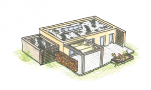Illustration 3D du modèle de maison GAÏA-PROJECT.