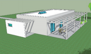 Illustration 3D du modèle de maison GAÏA-PROJECT.