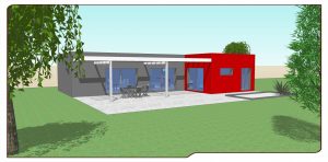 Illustration 3D du modèle de maison L-PROJECT.