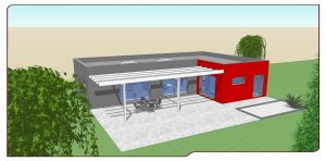 Illustration 3D du modèle de maison L-PROJECT.