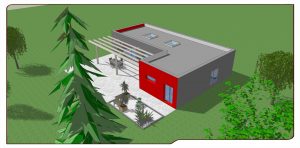 Illustration 3D du modèle de maison L-PROJECT.